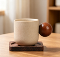 Wood Ball Coarse Clay Tea Cup
