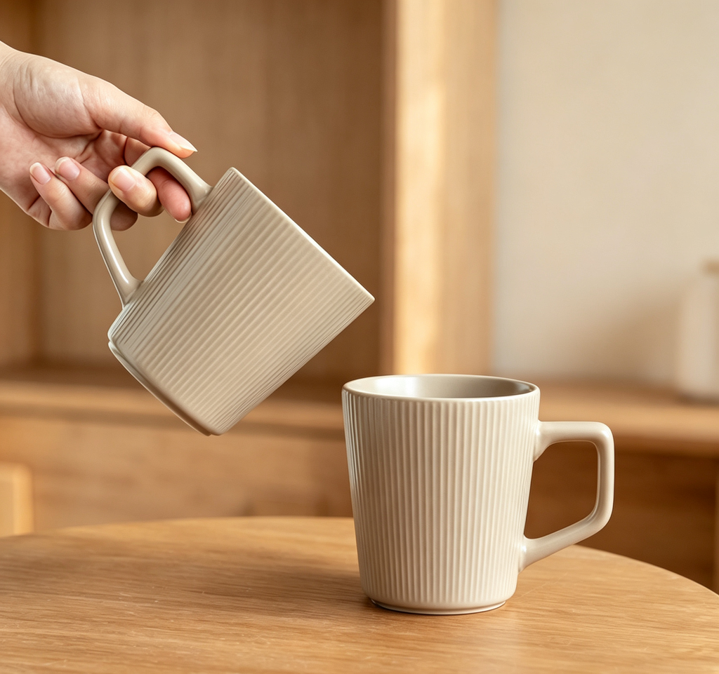 Light porcelain cup